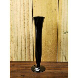 Vintage Oneida Black Crystal Vase